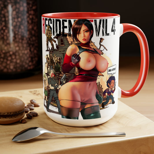 Ada Wong Resident Evil 4 Ballistics Booby Mug 15 oz Two Tone Color Mug